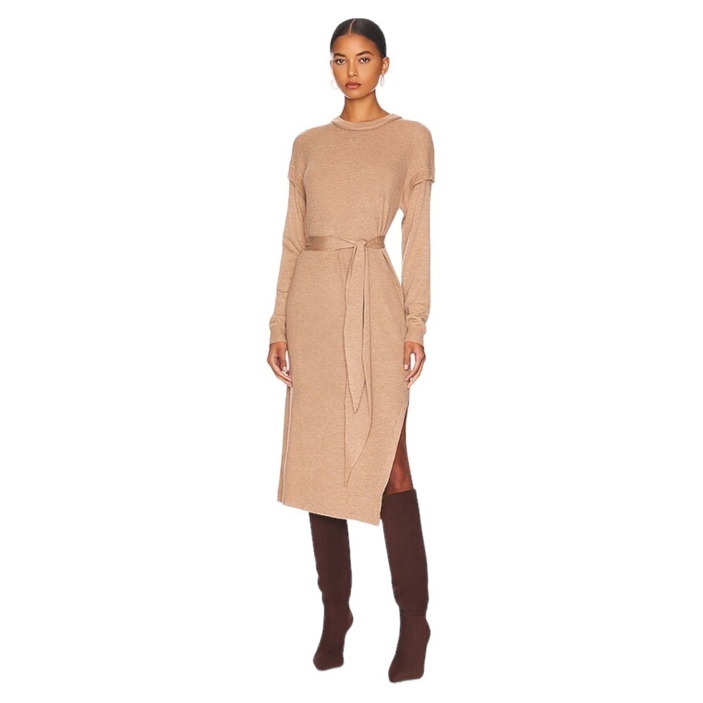 NWT HEARTLOOM Monika Midi Dress in Camel